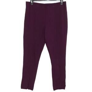 Calvin Klein Dress Pants Pull On Ankle Minimalist Academia Corporate Purple XL